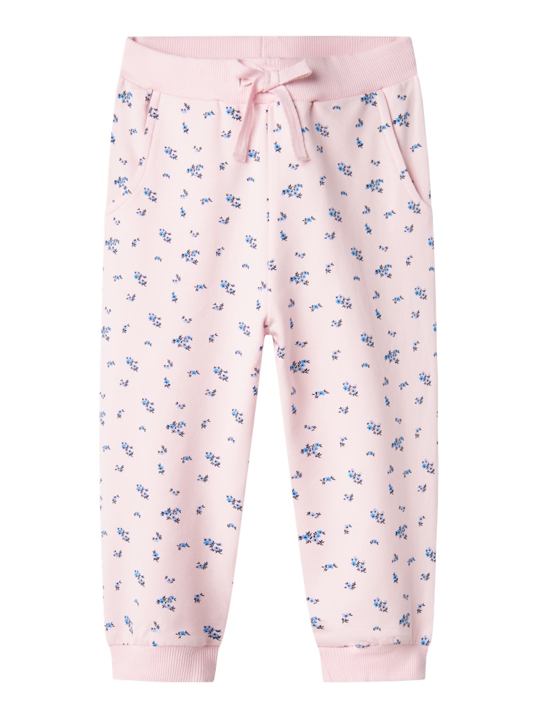 Name It Mini Girls Floral Pink Cotton Sweatpants