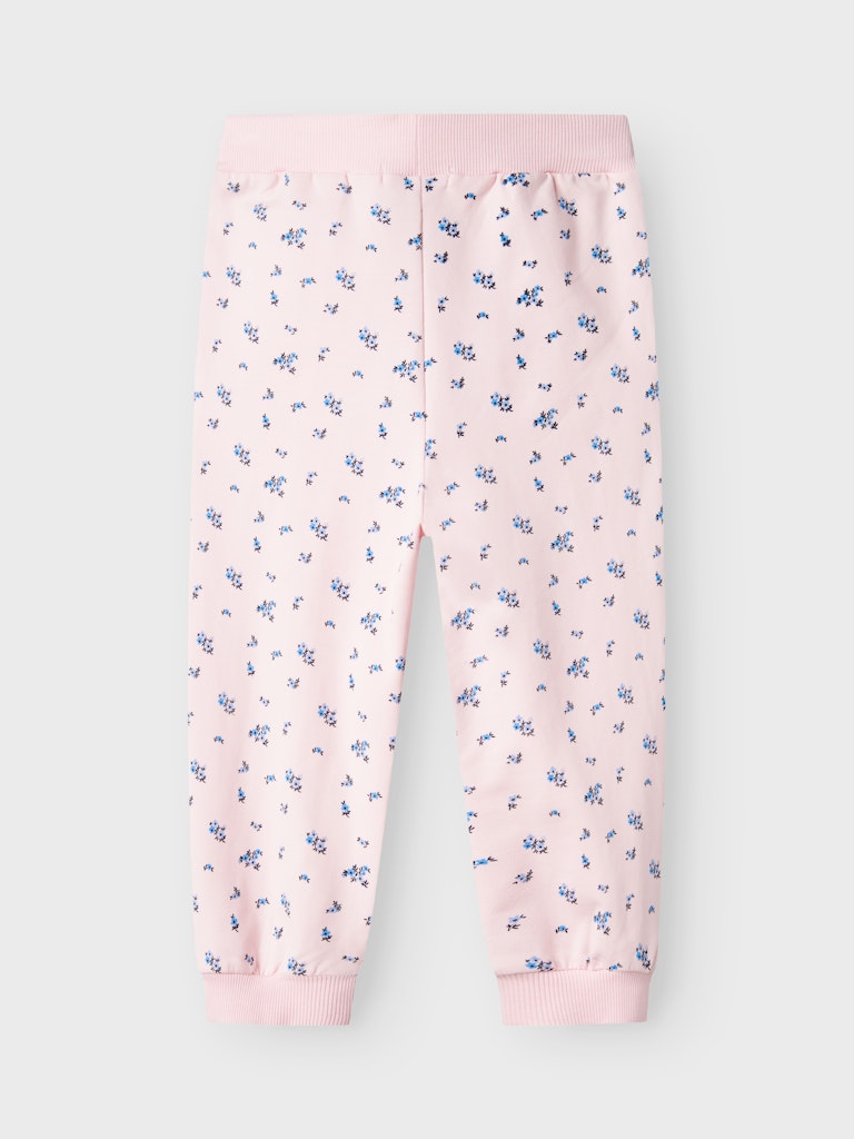 Name It Mini Girls Floral Pink Cotton Sweatpants