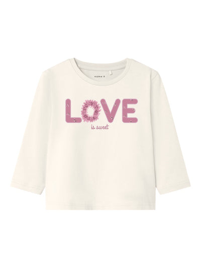 Name it Girls Long Sleeved Slogan Top