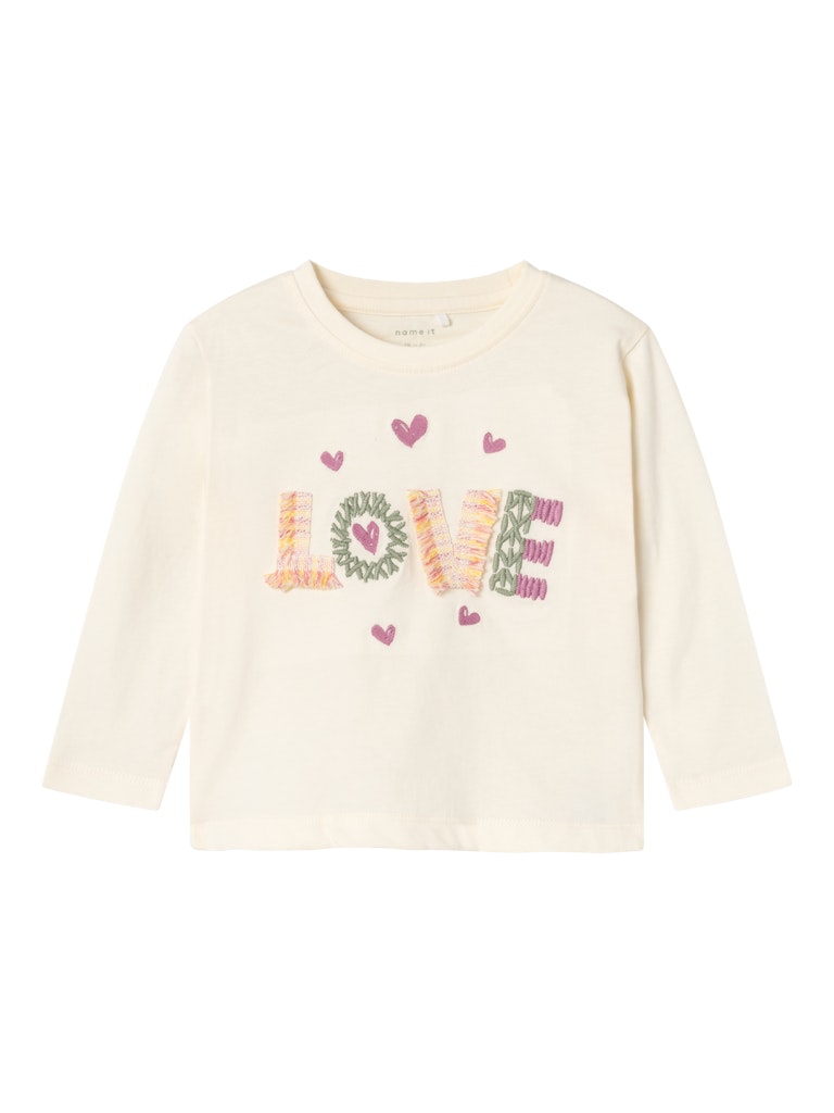 Name it Girls Long Sleeve Cotton Top - Love