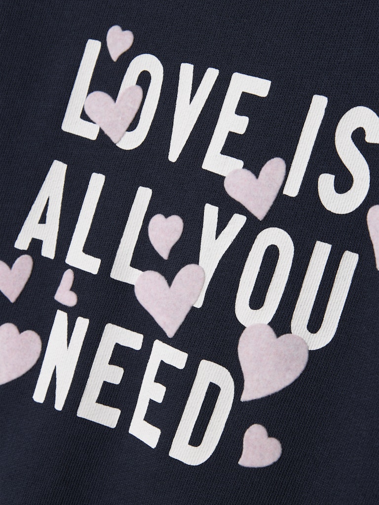 Name It Girls "Love is All You Need" Cotton Sweatshirt