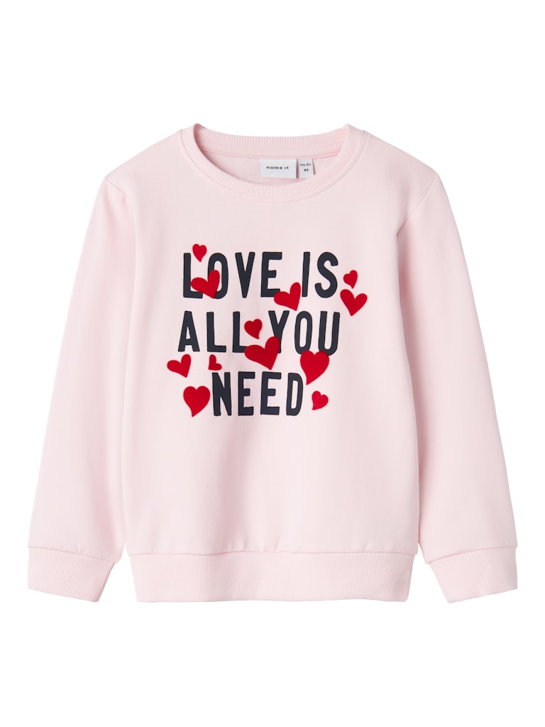 Name It Girls "Love is All You Need" Cotton Sweatshirt