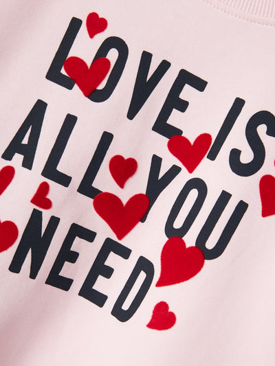 Name It Girls "Love is All You Need" Cotton Sweatshirt