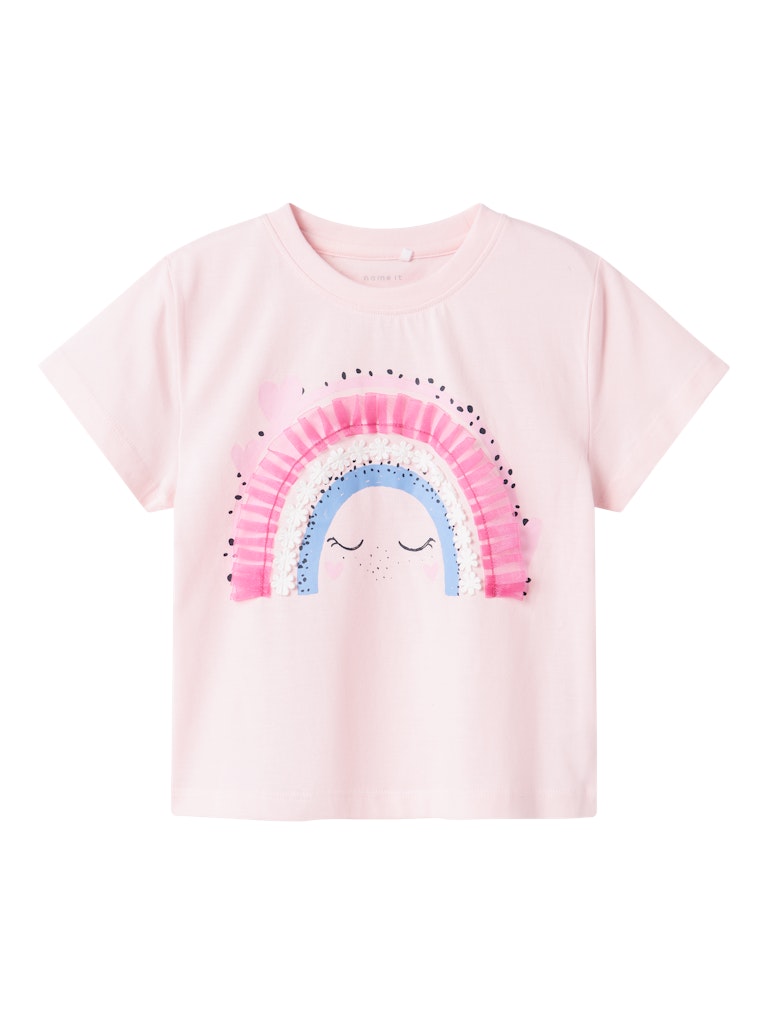 Name It Mini Girl Colourful Cotton T-Shirt - Rainbow