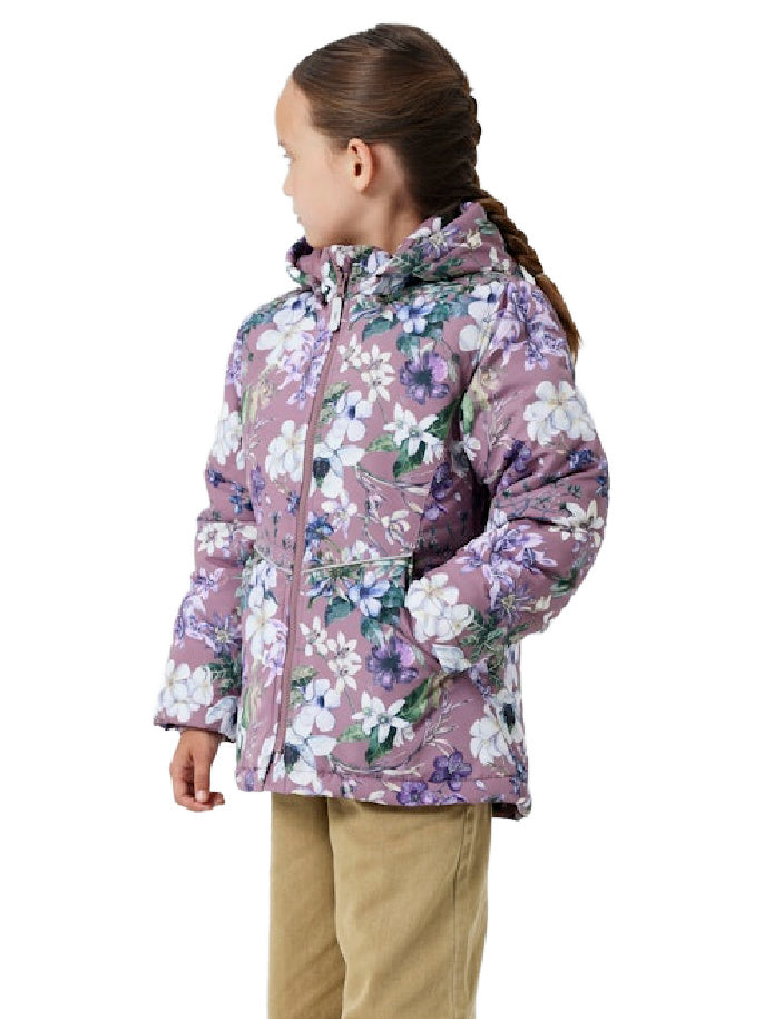 Name it Girls Floral Pink Padded Winter Jacket