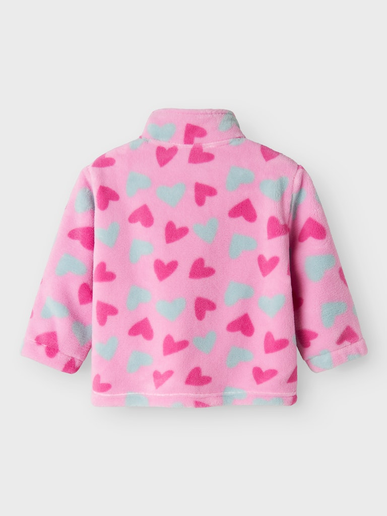 Name it Girls Fleece Zip-Up Cardigan - Colourful Hearts