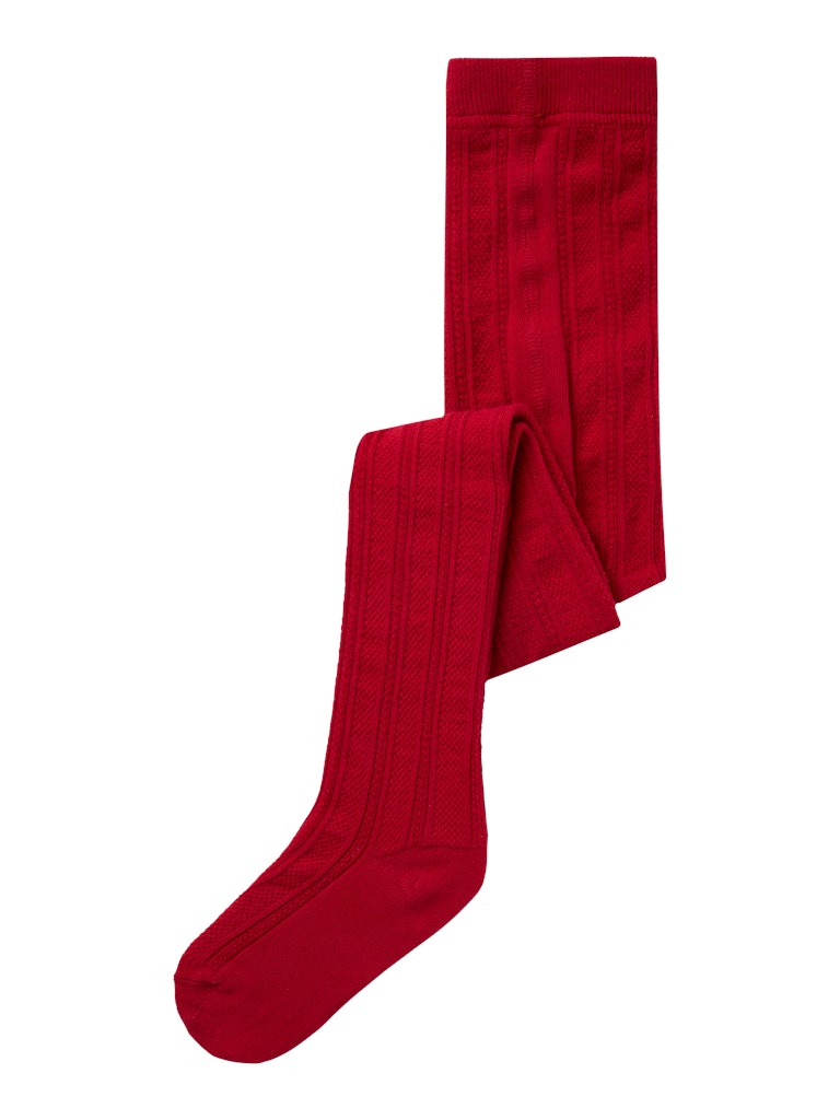 Name It Toddler Girls Knitted Tights - Red / Pink