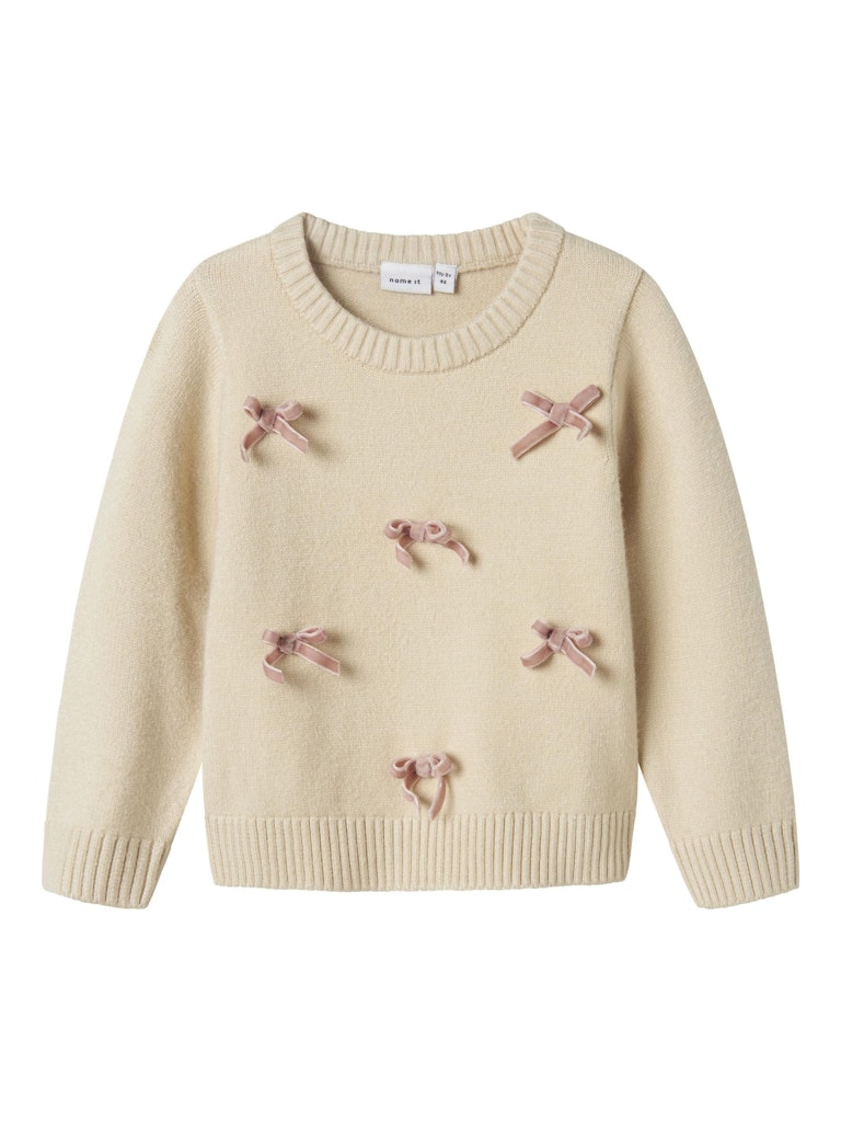 Name It Girls Knitted Bow Jumper