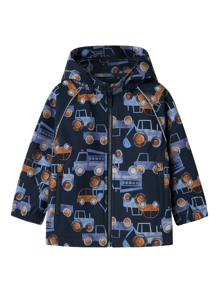 Name it Boys Winter Waterproof Jacket - Trucks and Cars