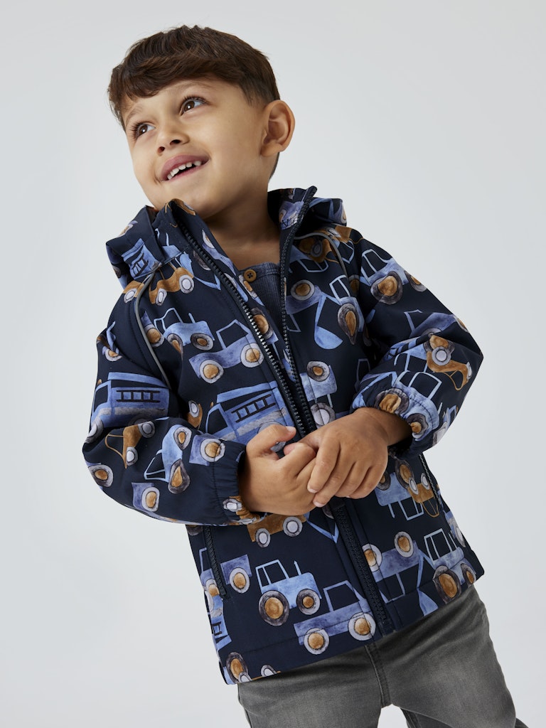 Name it Boys Winter Waterproof Jacket - Trucks and Cars