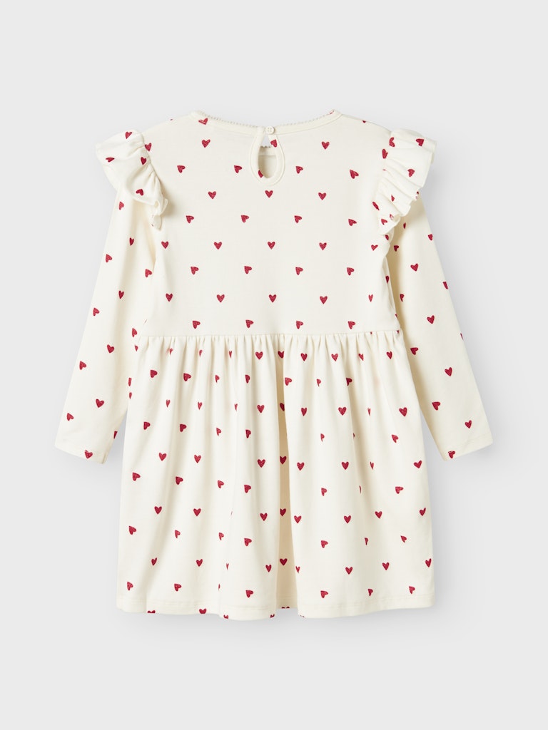 Name it Girls Long Sleeved Heart Print Dress