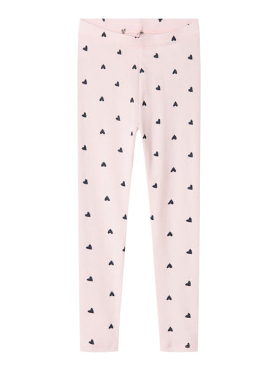 Name It Mini Girls Cotton Leggings - Hearts