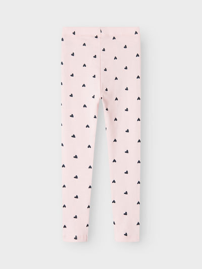 Name It Mini Girls Cotton Leggings - Hearts