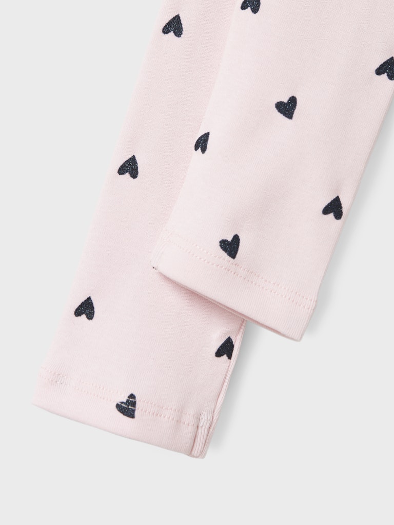 Name It Mini Girls Cotton Leggings - Hearts