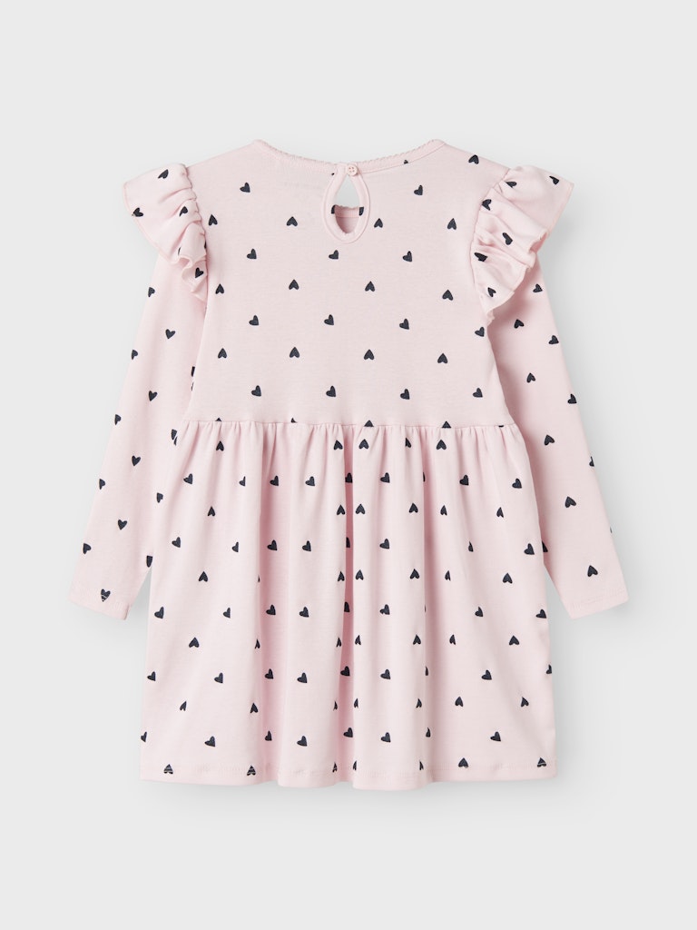 Name it Girls Long Sleeved Heart Print Dress