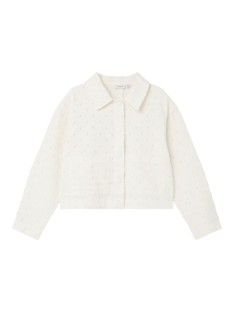 Name it Girls Cotton Twill Jacket - Cream