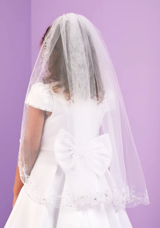 First Holy Communion Veil - P329 Ashley Long Length