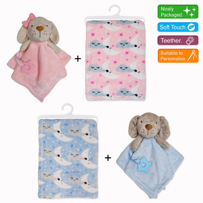 Fleece Baby Blanket with Puppy Comforter