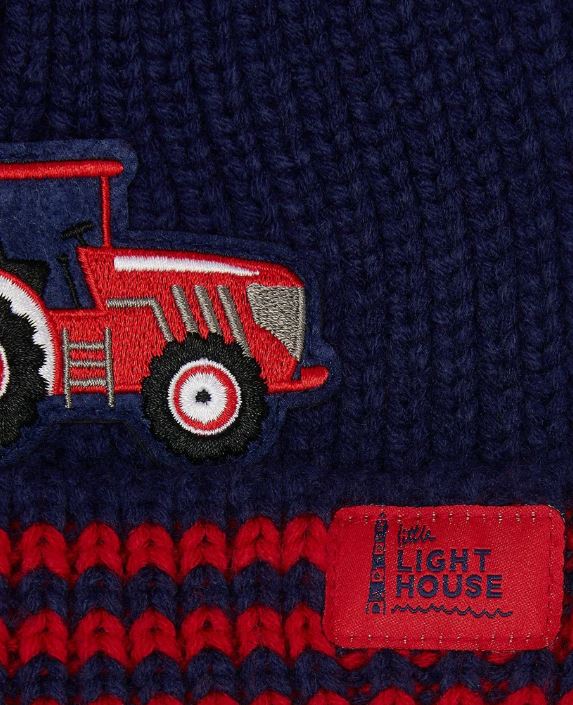 Lighthouse Red Tractor Knitted Bobble Hat