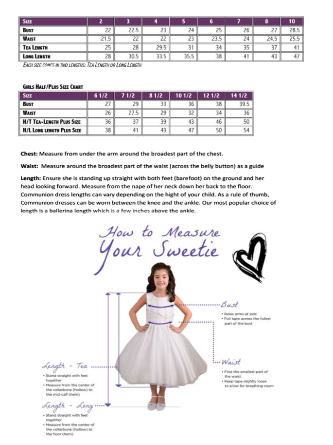 Girls Sweetie Pie Communion Dress 4085