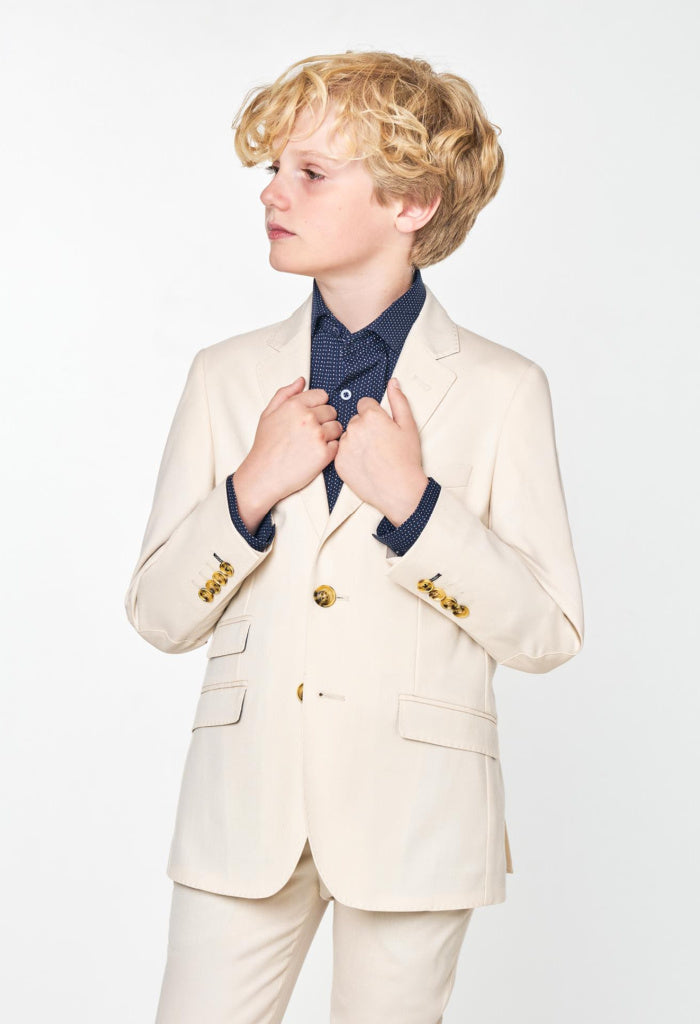 Spagnolo Boys Communion Jacket - Cream