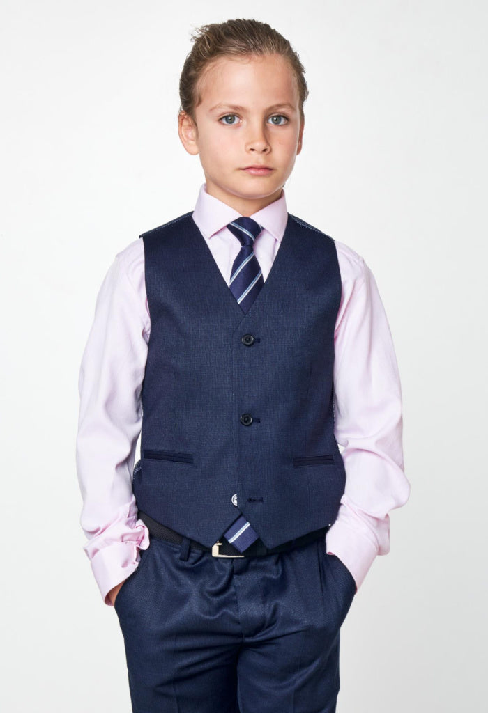 Boys Communion Navy Waistcoat by Spagnolo